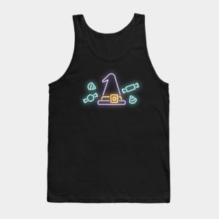 Witch Hat in Neon Optics Tank Top